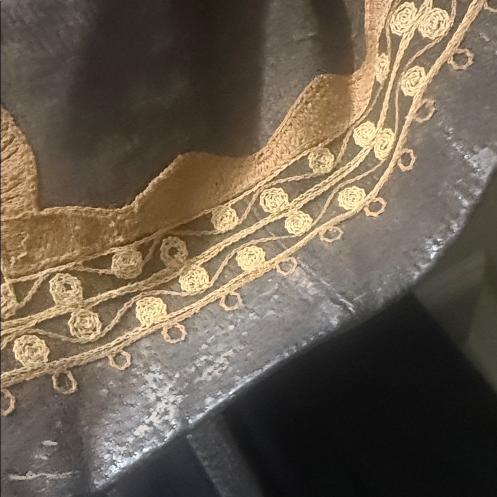 Penny Lane Massini Brown Embroidered suede, leather vintage Jacket with Faux Fur - Picture 16 of 16